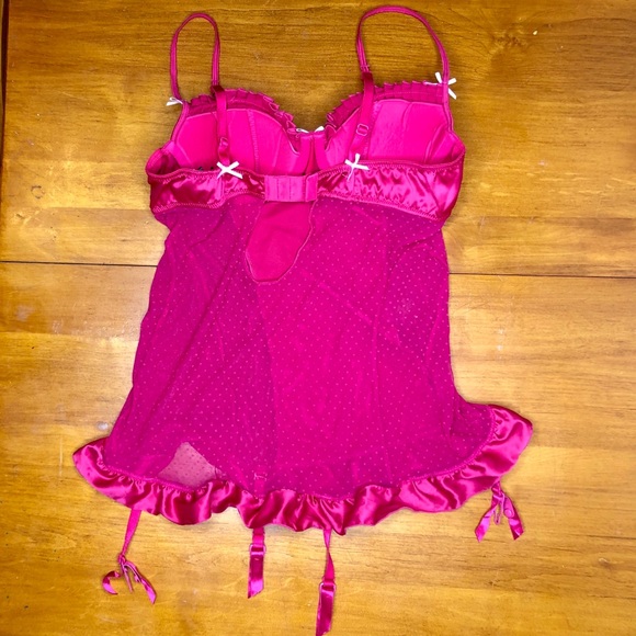 Victoria’s Secret Pink Garter Lingerie Size 34C - Picture 2 of 6
